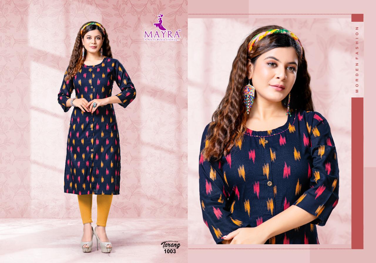 Mayra Tarang Fancy Regular Wear Designer Printed Kurti Collection